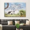 I Still Believe In Amazing Grace Old White Barn Cross Canvas Wall Art
