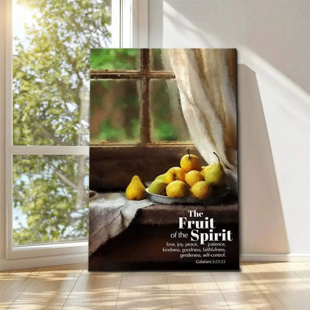 The Fruit Of The Spirit, Vintage Window, Wall Art Canvas Canvas Print The Fruit Of The Spirit, Vintage Window, Wall Art Canvas Canvas Print