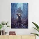 Jesus Running Toward A Lost Lamb In A Dark Rainy Forest Wall Art Canvas Canvas Print Jesus Running Toward A Lost Lamb In A Dark Rainy Forest Wall Art Canvas Canvas Print