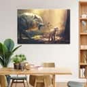 Jesus Running Towards Wolf And Lamb Canvas Wall Art Jesus Running Towards Wolf And Lamb Canvas Wall Art