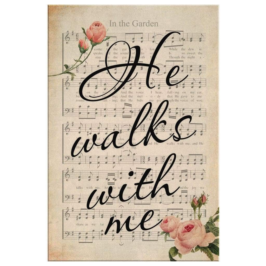 Christian Jesus In The Garden Hymn He Walks With Me Canvas Print Christian Jesus In The Garden Hymn He Walks With Me Canvas Print