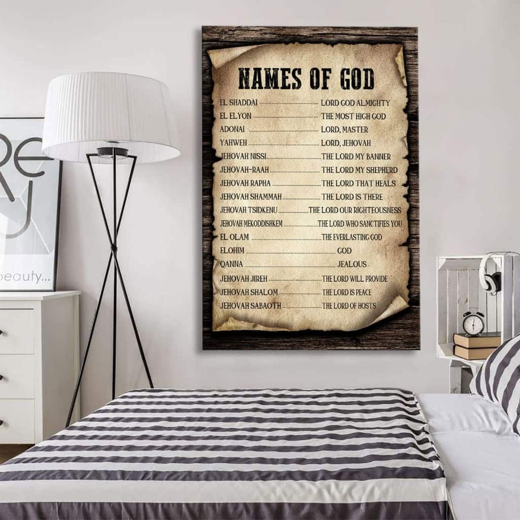 Names Of God Christian Religious Bible Canvas Print Names Of God Christian Religious Bible Canvas Print