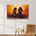 Women And Jesus Praying Gift For Christians Canvas Wall Art Women And Jesus Praying Gift For Christians Canvas Wall Art