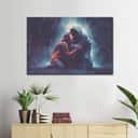 Christian Art Jesus Holds A Woman In The Storm Canvas Wall Art