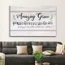Christian Amazing Grace How Sweet The Sound Sheet Music Christian Song Lyrics Canvas Wall Art