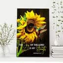 The Joy Of The Lord Is My Strength Sunflower Hummingbird Canvas Print The Joy Of The Lord Is My Strength Sunflower Hummingbird Canvas Print