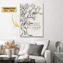 Love Never Fails Initials Carved In Tree Canvas Print