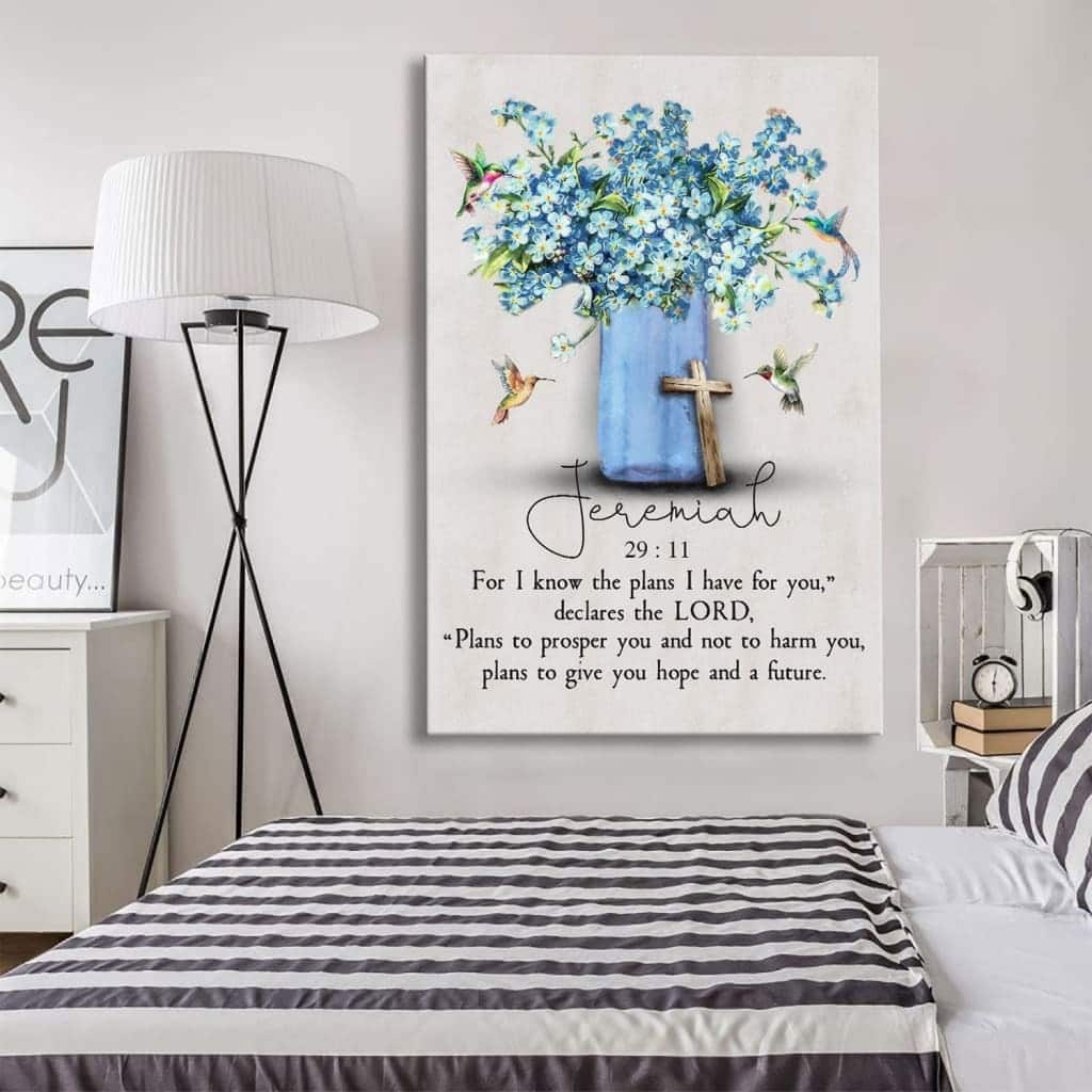 Jeremiah 2911 For I Know The Plans I Have For You Hummingbird Flowers Canvas Print Jeremiah 2911 For I Know The Plans I Have For You Hummingbird Flowers Canvas Print