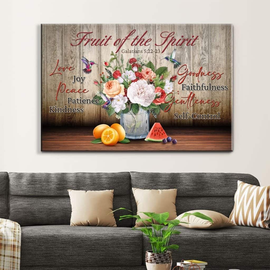 Fruit Of The Spirit Galatians 522-23 Christian Religious Canvas Wall Art Fruit Of The Spirit Galatians 522-23 Christian Religious Canvas Wall Art