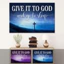 Cross Starry Sky Give It To God And Go To Sleep Canvas Wall Art Cross Starry Sky Give It To God And Go To Sleep Canvas Wall Art