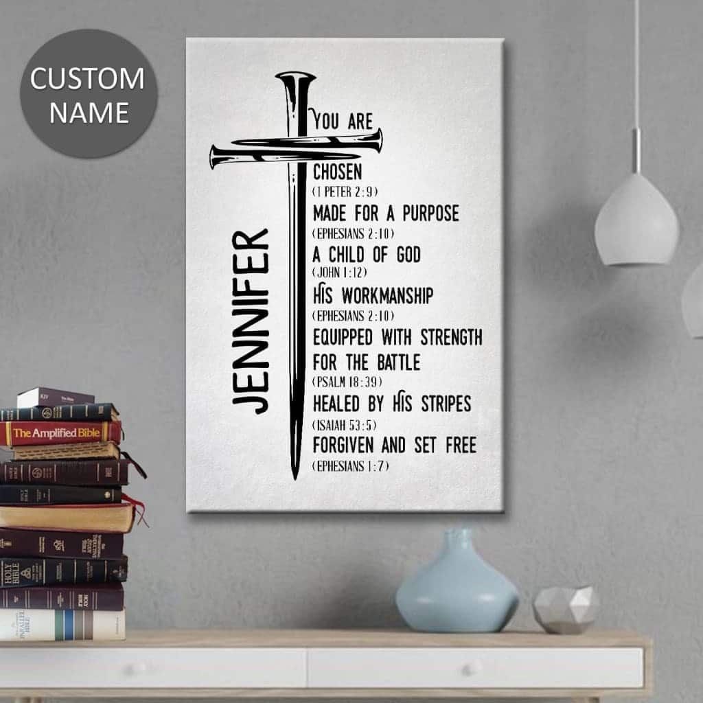 Chosen Made For A Purpose Child Of God With Custom Name Personalize Canvas Print Chosen Made For A Purpose Child Of God With Custom Name Personalize Canvas Print