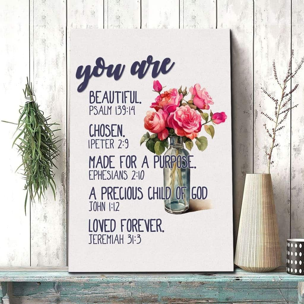 You Are Who God Says You Are Bible Verses Canvas Print