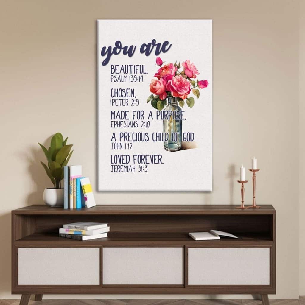 You Are Who God Says You Are Bible Verses Canvas Print