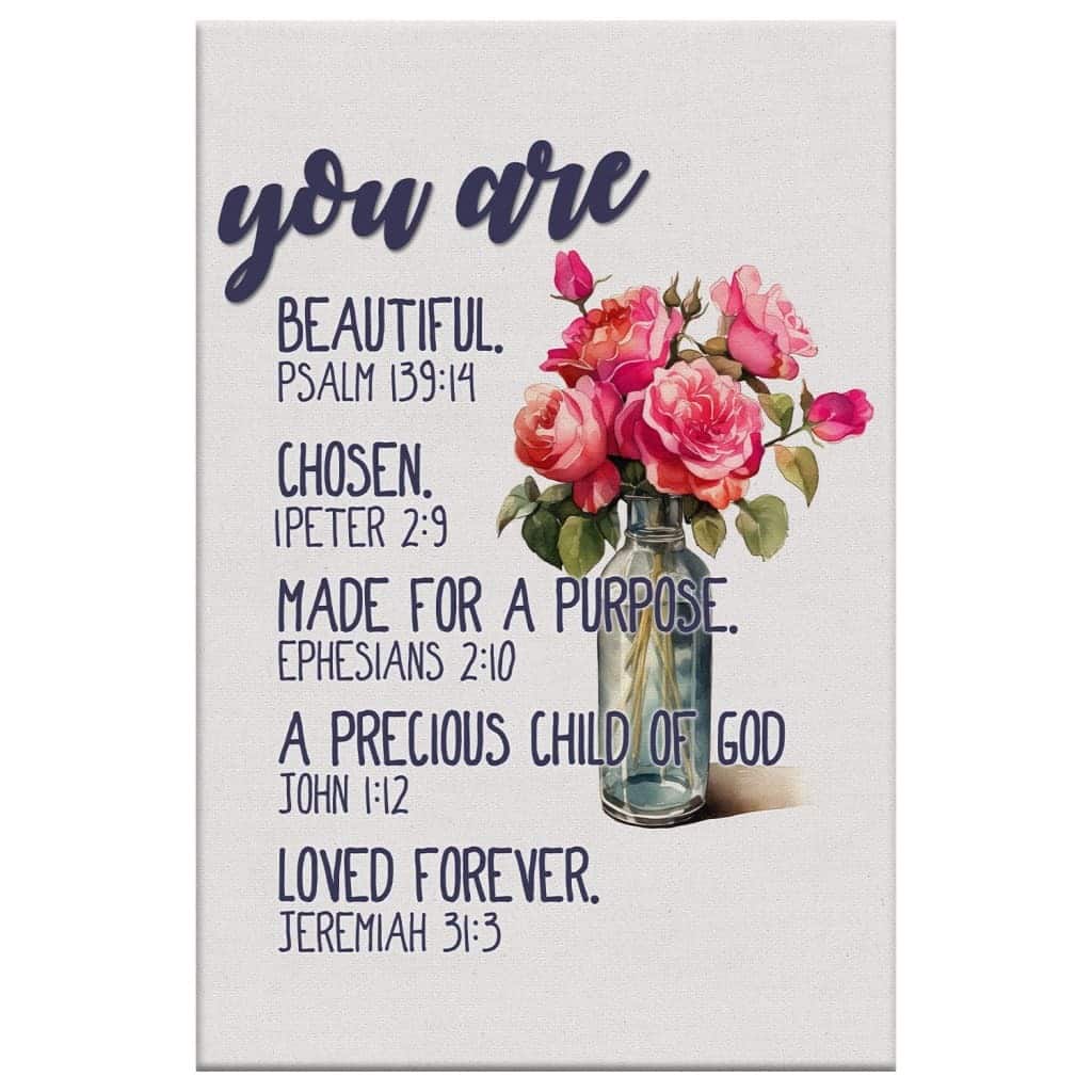 You Are Who God Says You Are Bible Verses Canvas Print