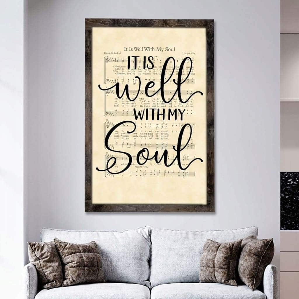 It Is Well With My Soul Hymn Sheet Music Christian Canvas Print It Is Well With My Soul Hymn Sheet Music Christian Canvas Print
