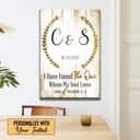 'I Have Found The One Whom My Soul Loves' With Custom Initials And Date Canvas Print 'I Have Found The One Whom My Soul Loves' With Custom Initials And Date Canvas Print
