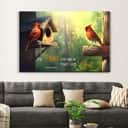 Psalm 4610 Be Still And Know That I Am God Cardinal Couple Canvas Wall Art