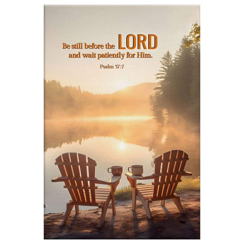 Psalm 377 Be Still Before The Lord Canvas Print Psalm 377 Be Still Before The Lord Canvas Print
