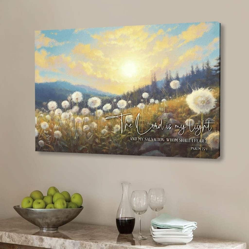 Psalm 271 The Lord Is My Light And My Salvation Canvas Wall Art