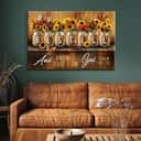 Be Still And Know That I Am God Psalm 4610 Mason Jar Flowers Canvas Wall Art