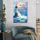 Psalm 182 The Lord Is My Rock My Fortress And My Deliverer Lighthouse Canvas Print