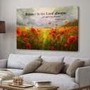 Philippians 44 Rejoice In The Lord Always Poppies Canvas Wall Art