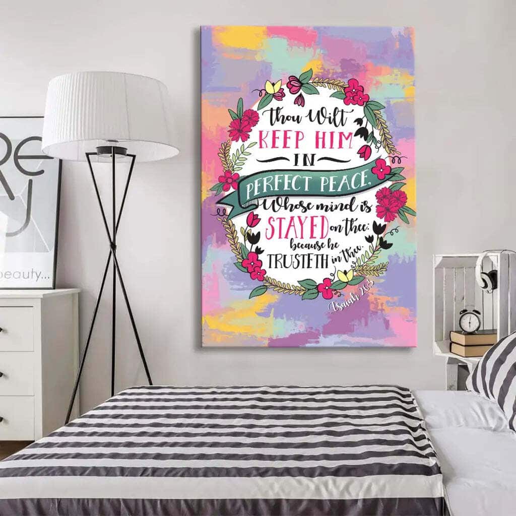 Isaiah 263 KJV Thou Wilt Keep Him In Perfect Peace Christian Canvas Print Isaiah 263 KJV Thou Wilt Keep Him In Perfect Peace Christian Canvas Print