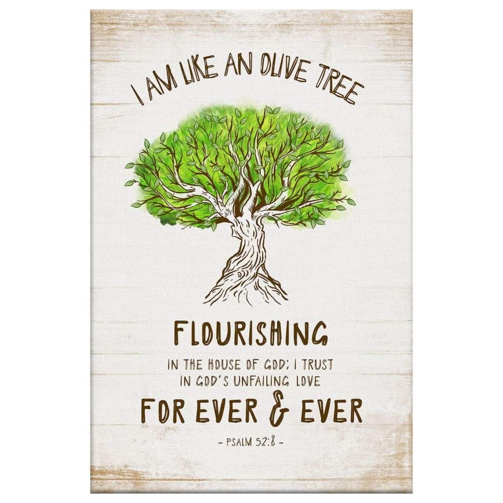 I Am Like An Olive Tree Flourishing In The House Of God Christian Canvas Print I Am Like An Olive Tree Flourishing In The House Of God Christian Canvas Print