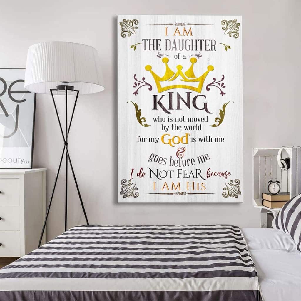 I Am The Daughter Of A King Christian Canvas Print I Am The Daughter Of A King Christian Canvas Print