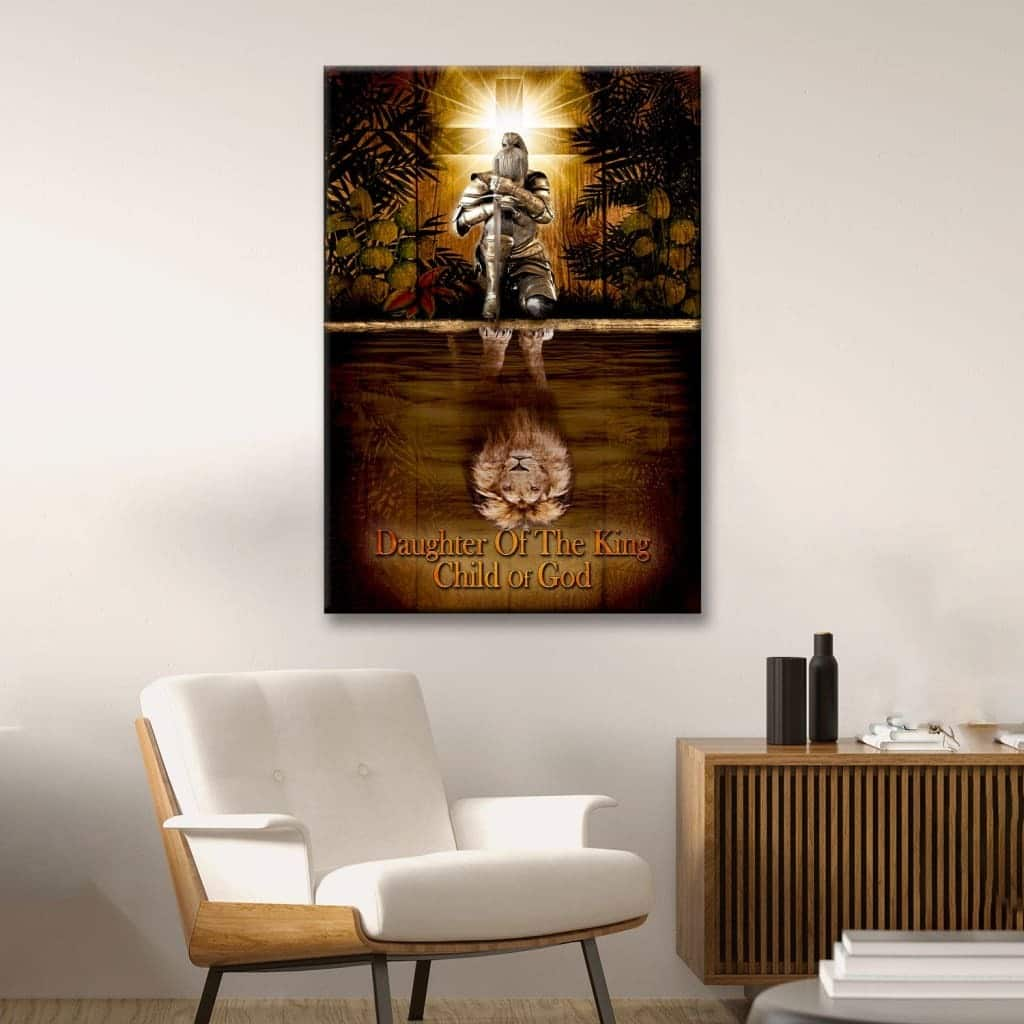 Female Warrior Daughter Of A King Child Of God Christian Canvas Print