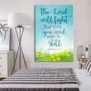 Exodus 14:14 The Lord Will Fight For You Christian Canvas Print