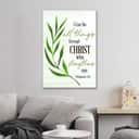 Philippians 4:13 I Can Do All Things Through Christ Christian Canvas Print Philippians 4:13 I Can Do All Things Through Christ Christian Canvas Print