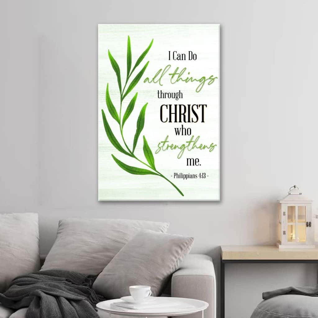 Philippians 4:13 I Can Do All Things Through Christ Christian Canvas Print Philippians 4:13 I Can Do All Things Through Christ Christian Canvas Print