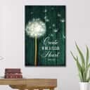 Dandelion Create In Me A Clean Heart Psalm 51:10 Christian Canvas Print Dandelion Create In Me A Clean Heart Psalm 51:10 Christian Canvas Print