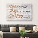 Bible Verse Rejoice Always Pray Continually Give Thanks Canvas Wall Art