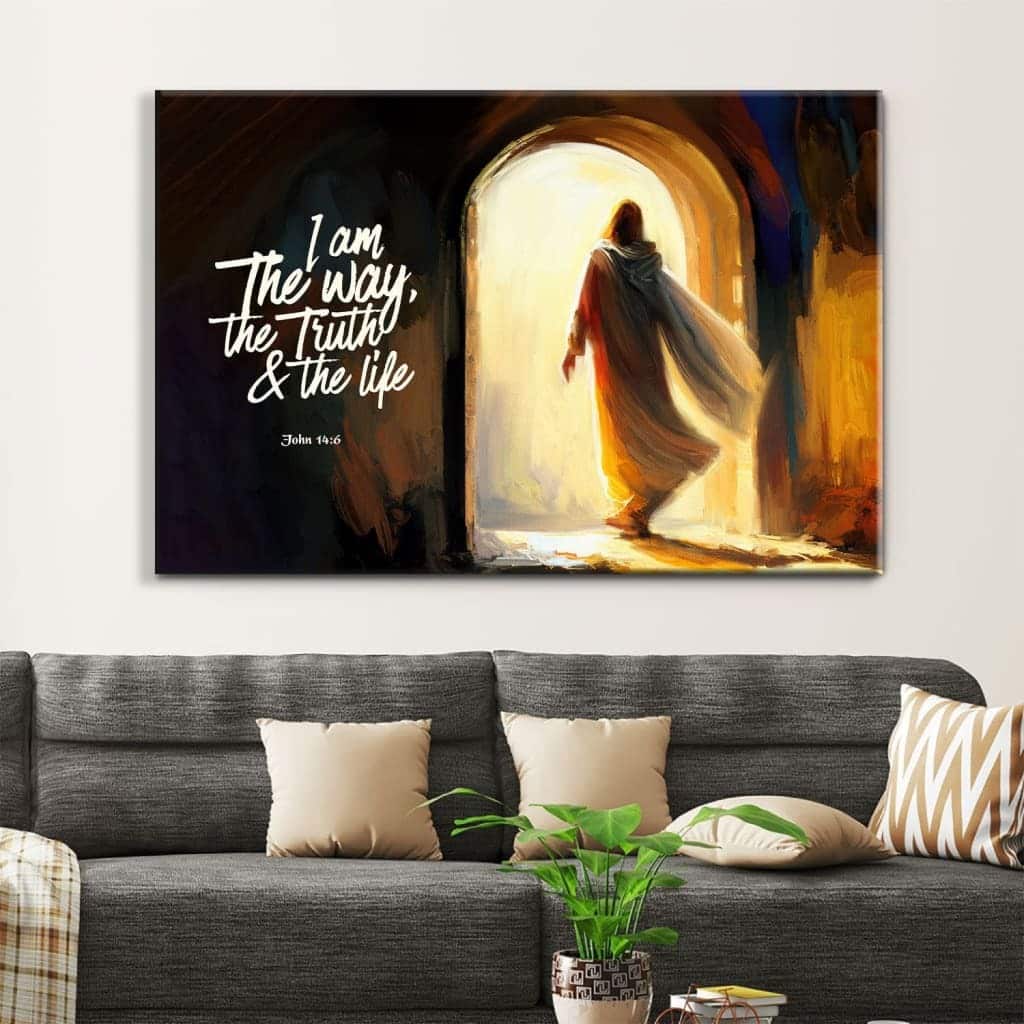 I Am The Way The Truth And The Life John 14:6 Jesus Tomb Canvas Wall Art I Am The Way The Truth And The Life John 14:6 Jesus Tomb Canvas Wall Art