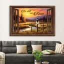 Be Still And Know Psalm 46:10 Sunset River Painting Christian Canvas Wall Art