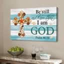 Seashell Cross Be Still And Know Psalm 46:10 Canvas Wall Art Seashell Cross Be Still And Know Psalm 46:10 Canvas Wall Art