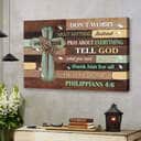 Do Not Be Anxious About Anything Philippians 4:6 Canvas Wall Art
