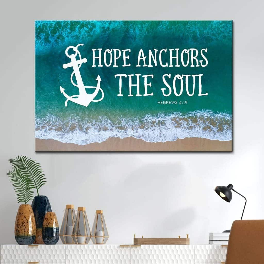 Christian Hope Anchors The Soul Canvas Wall Art