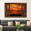 Give It To God And Go To Sleep Cross Sunset Canvas Wall Art