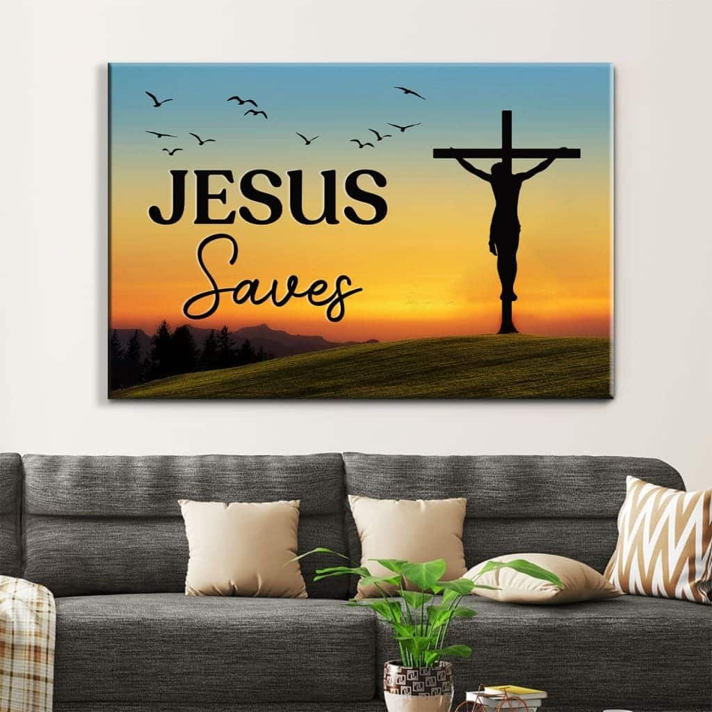 Christian Jesus Saves Canvas Wall Art Christian Jesus Saves Canvas Wall Art