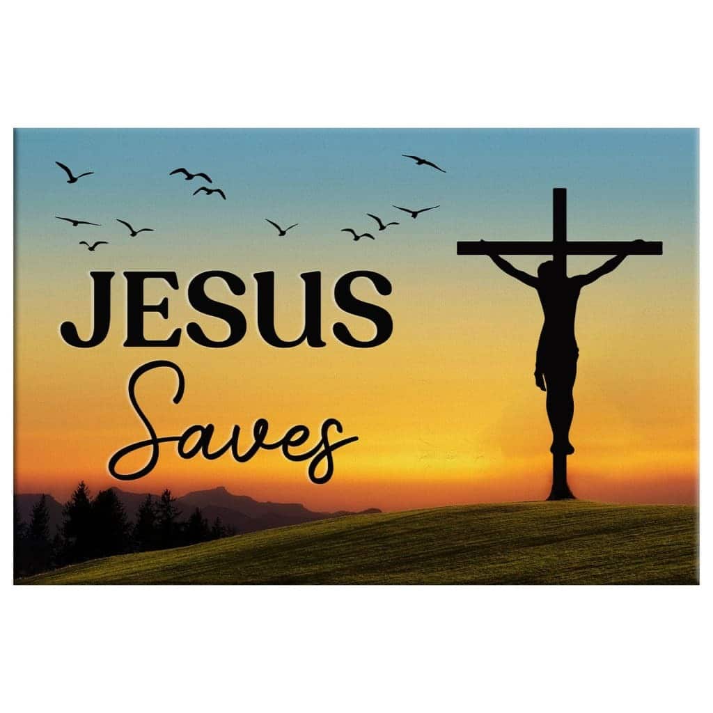 Christian Jesus Saves Canvas Wall Art Christian Jesus Saves Canvas Wall Art