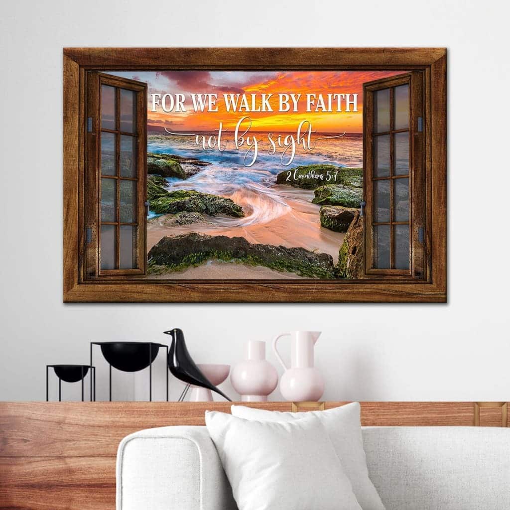 Christian Wall Decor For We Walk By Faith Not By Sight Canvas Wall Art Christian Wall Decor For We Walk By Faith Not By Sight Canvas Wall Art