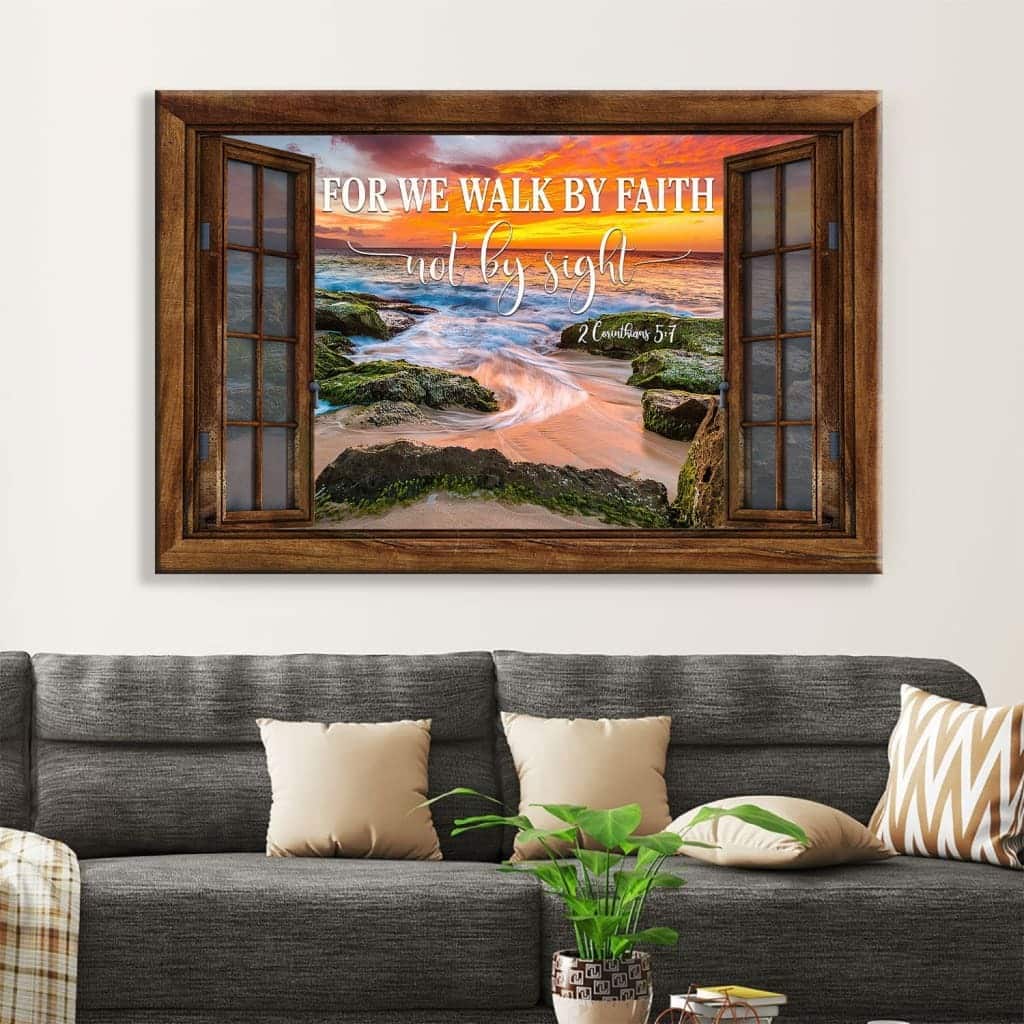 Christian Wall Decor For We Walk By Faith Not By Sight Canvas Wall Art Christian Wall Decor For We Walk By Faith Not By Sight Canvas Wall Art