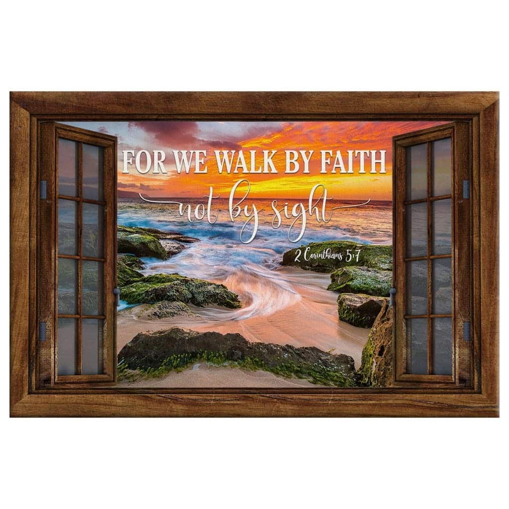 Christian Wall Decor For We Walk By Faith Not By Sight Canvas Wall Art Christian Wall Decor For We Walk By Faith Not By Sight Canvas Wall Art