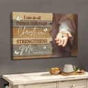 I Can Do All Things Through Christ, Jesus Hands Canvas Wall Art