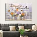 Amazing Grace How Sweet The Sound, Butterflies Flowers Canvas Wall Art
