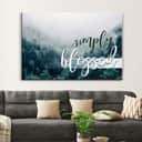 Simply Blessed Canvas Wall Art Mountain Forest