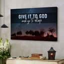 Give It To God And Go To Sleep Starry Night Canvas Wall Art